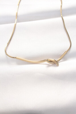 316L Çelik Gold Renk Kolye - EBJ240521W24283 - 1