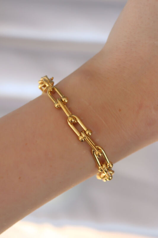 316L Çelik Gold Renk Tiffany Bileklik - EBJ240613W24880 - 1