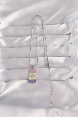 316L Çelik Gümüş Renk Karışık Mineli Ay Figür Tarot Kolye - EBJ240912W27748 - 2