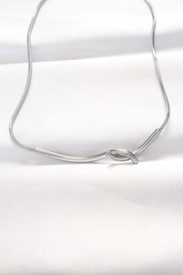 316L Çelik Silver Renk Kolye - EBJ240521W24282 - 1