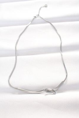316L Çelik Silver Renk Kolye - EBJ240521W24282 - 2