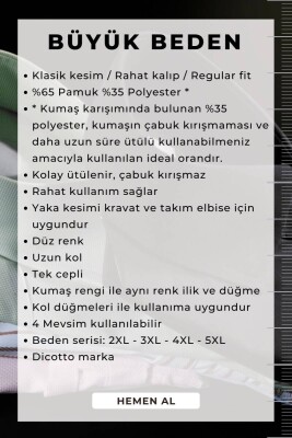Açık Mavi Büyük Beden Rahat Kesim Cepli Uzun Kol Regular Fit Erkek Gömlek - 150-3 - 5