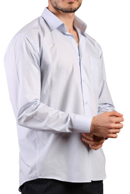 Açık Mavi Rahat Kesim Cepli Uzun Kol Regular Fit Erkek Gömlek - 150-3 - 3