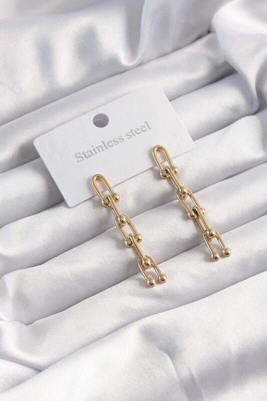 Altın Renk Sallantılı Tiffany Model Küpe - EBJ241123W28275 - 1