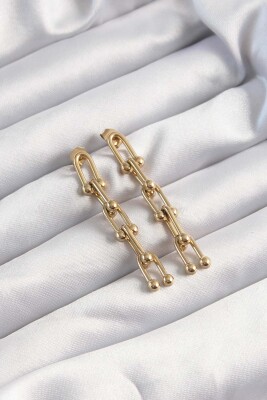 Altın Renk Sallantılı Tiffany Model Küpe - EBJ241123W28275 - 2