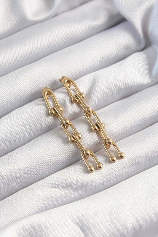 Altın Renk Sallantılı Tiffany Model Küpe - EBJ241123W28275 - 2