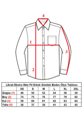 Beyaz Ekstra Dar Kesim Likralı Esnek Micro Kumaş Kol Düğmeli Slim Fit Erkek Gömlek - 195-1 - 4