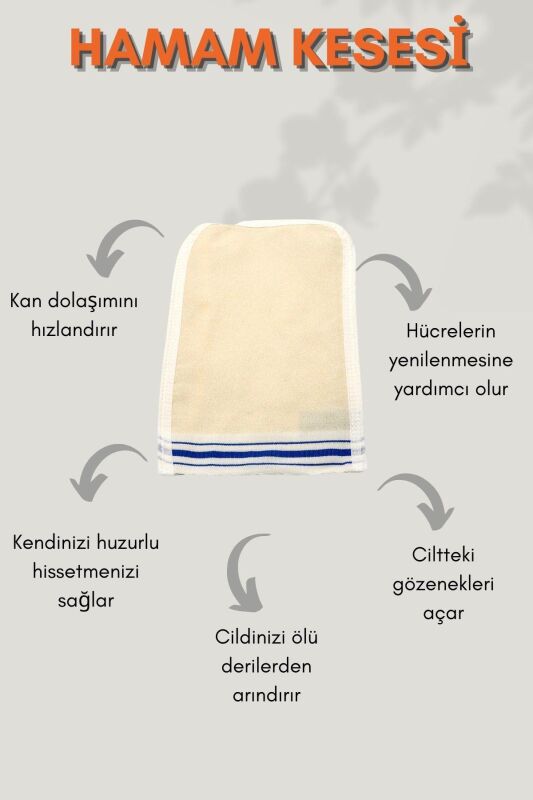 Doğal Kabak Lifi 4'lü Banyo Hamam Kese Seti (Yüz + Vücud + Sırt) - 8