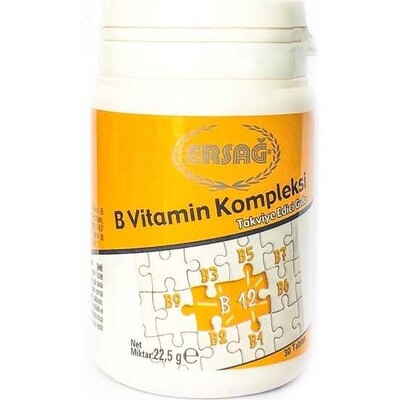 Ersağ B Vitamin Kompleksi (B12) Besin Takviyesi (30 Tablet) - 1