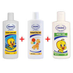 Ersağ Bebek Şampuanı + Bebek Duş Jeli + Bebek Yağı - 5