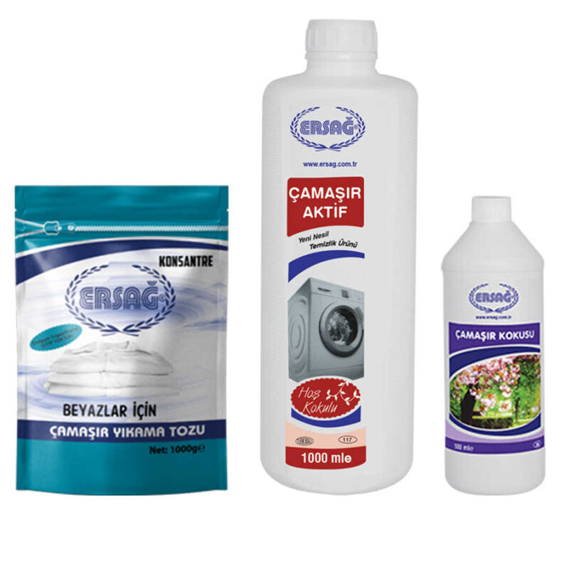 Ersağ Beyaz Çamaşır Yıkama Tozu + Çamaşır Aktif + Çamaşır Kokusu - 1