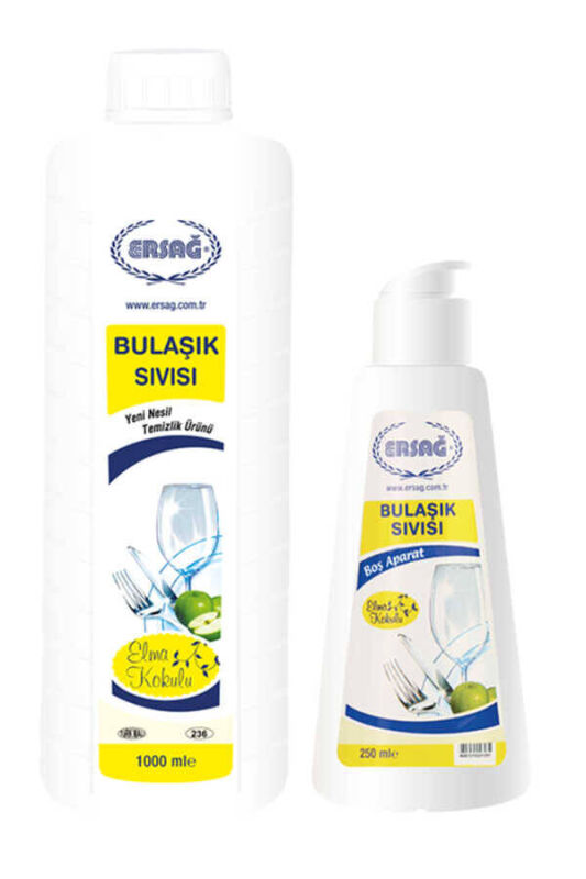 Ersağ Elma Kokulu Bulaşık Sıvısı 1000 Ml. + Boş Aparat - 1