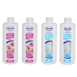 Ersağ Genel Temizlik * 2 Adet + Bahar Kokulu Banyo & WC Temizleyici * 2 Adet 1000 Ml - 4