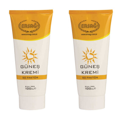 Ersağ Güneş Kremi 50 Faktör Özel Formüllü 100 Ml. * 2 Adet - 1