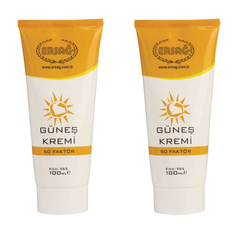 Ersağ Güneş Kremi 50 Faktör Özel Formüllü 100 Ml. * 2 Adet - 1