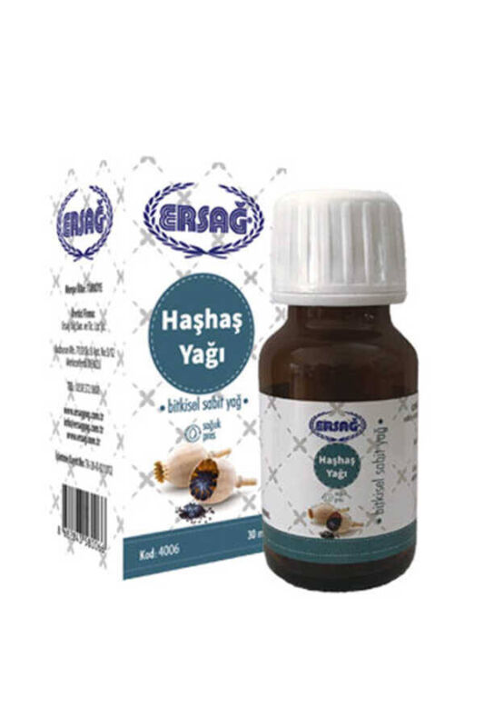 Ersağ Haşhaş Yağı Bitkisel Sabit Yağ 30 Ml. - 1