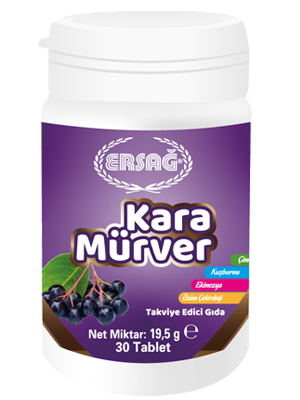 Ersağ Kara Mürver Gıda Takviyesi (30 Tablet) 19,5 G - 1