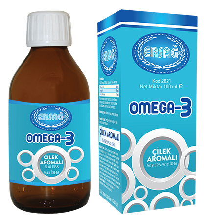 Ersağ Omega 3 Sıvı (Çilek Aromalı) Gıda Takviyesi 100 Ml. - 1
