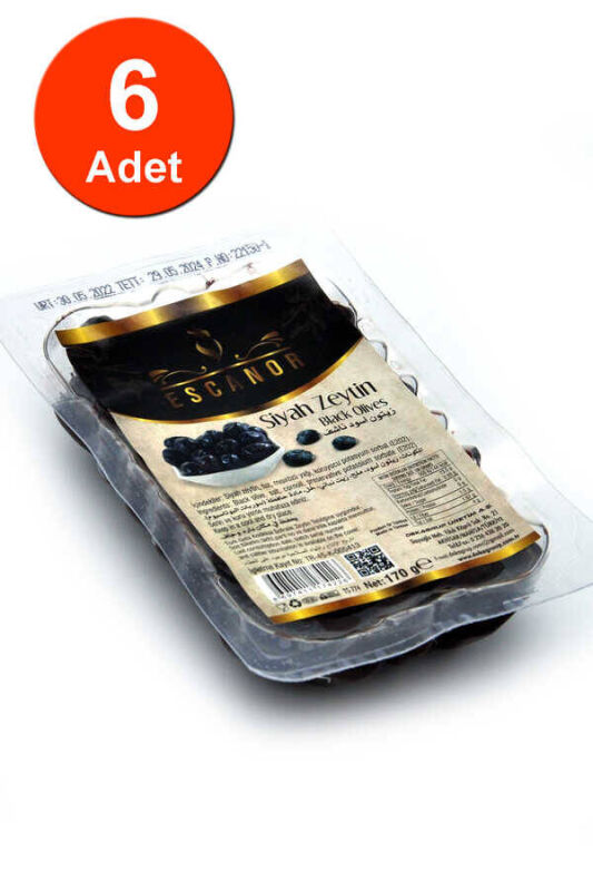 Gemlik Sele Siyah Zeytin Kahvaltılık Küçük Boy Vakum Ambalaj 170 G x 6 Adet - 1
