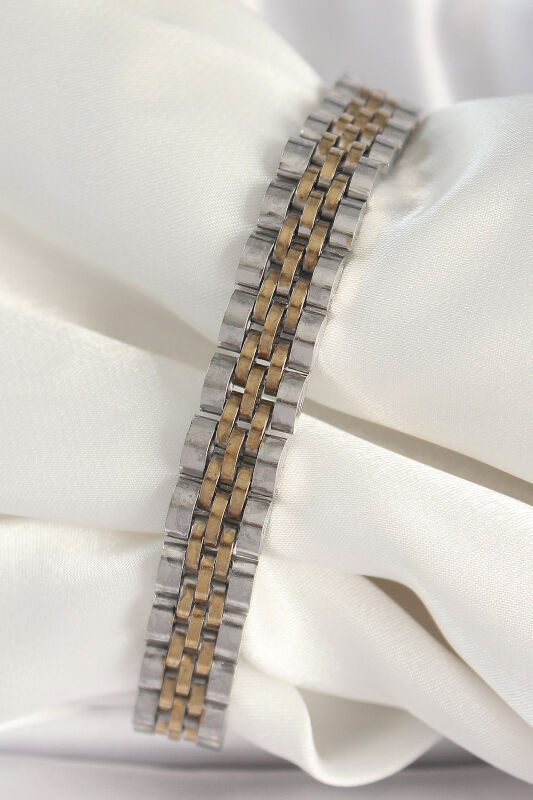Gold Gümüş Renk Zincir Model Erkek Bileklik - EBJ250412W32626 - 1