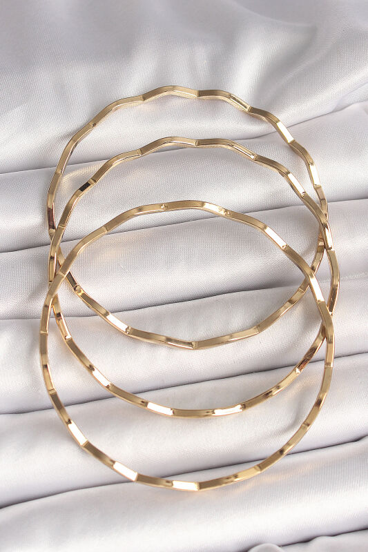 Gold Renk Ajda Model Kadın Bileklik - EBJ250501W32799 - 2