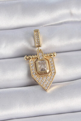 Gold Renk Baget Zirkon Taşlı Ajda Charm - EBJ241109W28981 - 1