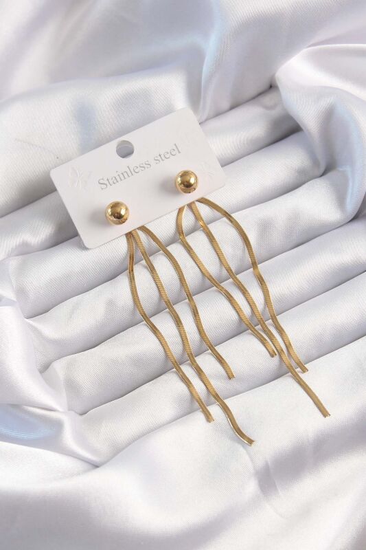  Gold Renk İtalyan Model Topçuk Küpe - EBJ240928W28367 - 1