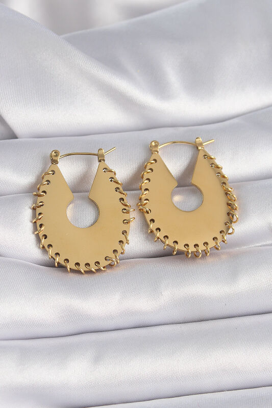 Gold Renk Kadın Küpe - EBJ241102W28822 - 1