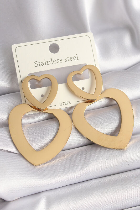 Gold Renk Kalp Model Kadın Küpe - EBJ261410W29307 - 1