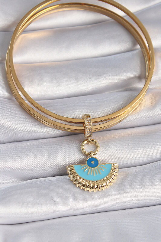 Gold Renk Nazar Boncuklu Ajda Charm - EBJ241109W28980 - 2