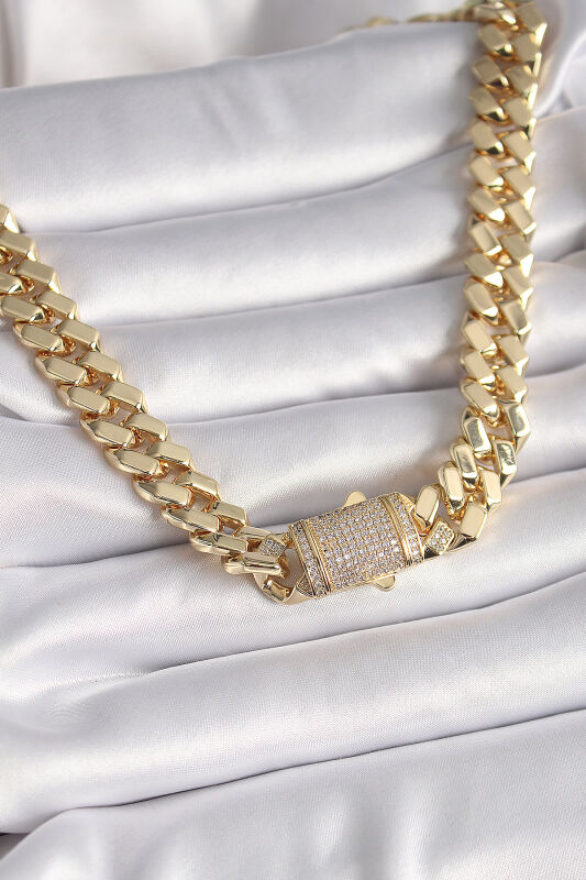 Gold Renk VIP Exclusive Seri Gurmet Model Kadın Kolye - EBJ241109W28956 - 1