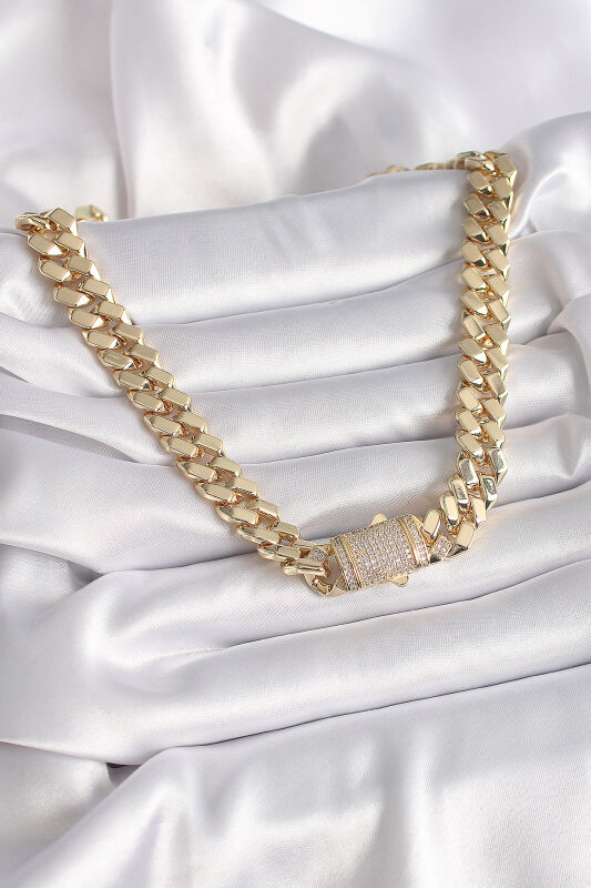 Gold Renk VIP Exclusive Seri Gurmet Model Kadın Kolye - EBJ241109W28956 - 2