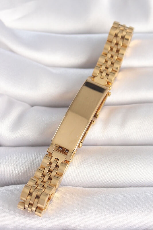 Gold Renk Zincir Künye Model Erkek Bileklik - EBJ250412W32625 - 2