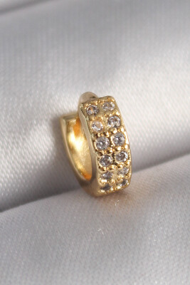 Gold Renk Zirkon Taşlı Tragus Piercing - EBJ241123W29455 - 1