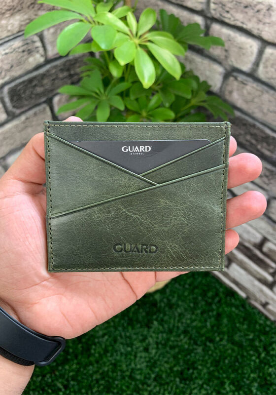 Guard Antik Yeşil Hakiki Deri Kartlık - GRD2403XW22432 - 1