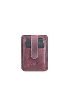 Guard Dikey Crazy Bordo Deri Kartlık - GRD2403XW22452 - 1
