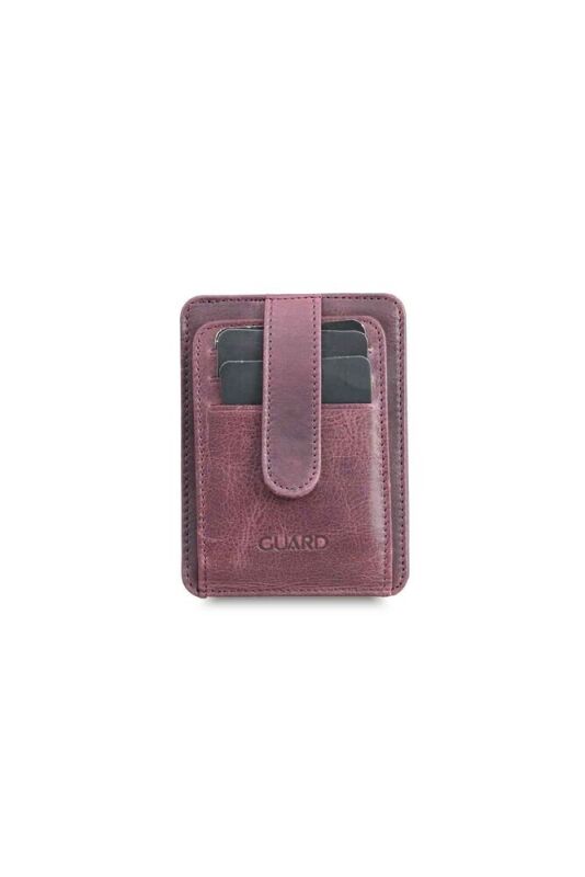 Guard Dikey Crazy Bordo Deri Kartlık - GRD2403XW22452 - 1
