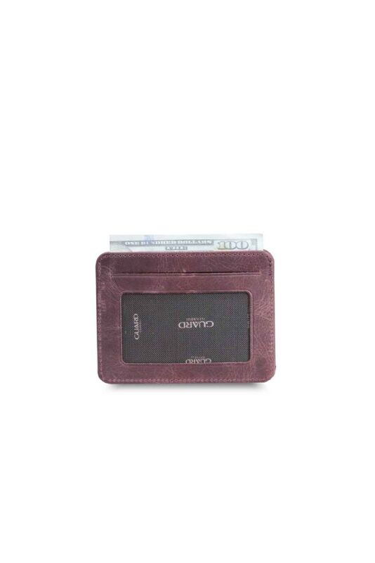 Guard Dikey Crazy Bordo Deri Kartlık - GRD2403XW22452 - 2