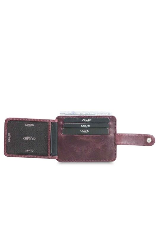 Guard Dikey Crazy Bordo Deri Kartlık - GRD2403XW22452 - 3