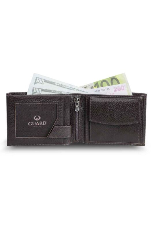Guard Kahverengi Bozuk Para Bölmeli Deri Erkek Cüzdanı - GRD2403XW22473 - 2