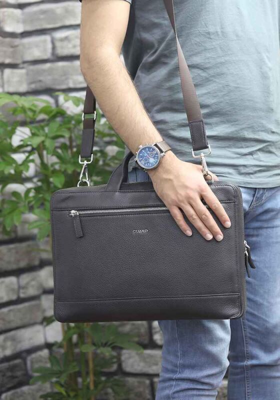 Guard Kahverengi Hakiki Deri Notebook Laptop ve Evrak Çantası - GRD2412WT685 - 1