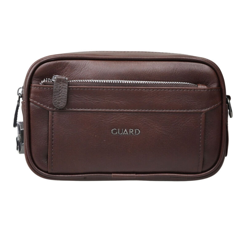 Guard Kahverengi Hakiki Deri Şifreli Unisex El Çantası - GRD250308WT1858 - 1