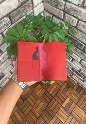 Guard Kırmızı Hakiki Deri Pasaport Kılıfı - GRD250308WT1323 - 2