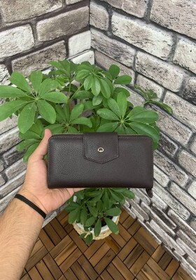 Guard Mat Kahverengi Fermuarlı ve Deri Patlı El Portföyü - GRD2403XW22275 - 1