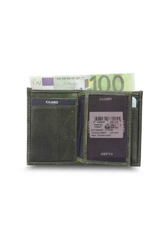 Guard Minimal Antik Yeşil Deri Erkek Cüzdanı - GRD2403XW22417 - 3