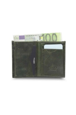 Guard Minimal Antik Yeşil Deri Erkek Cüzdanı - GRD2403XW22417 - 4