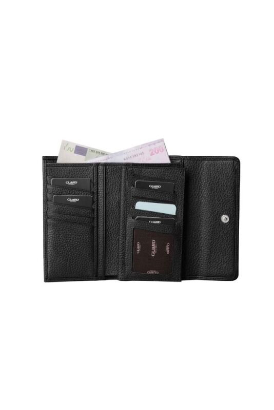 Guard Siyah Çıt Çıtlı Hakiki Deri Bayan Cüzdanı - GRD2403XW22539 - 4