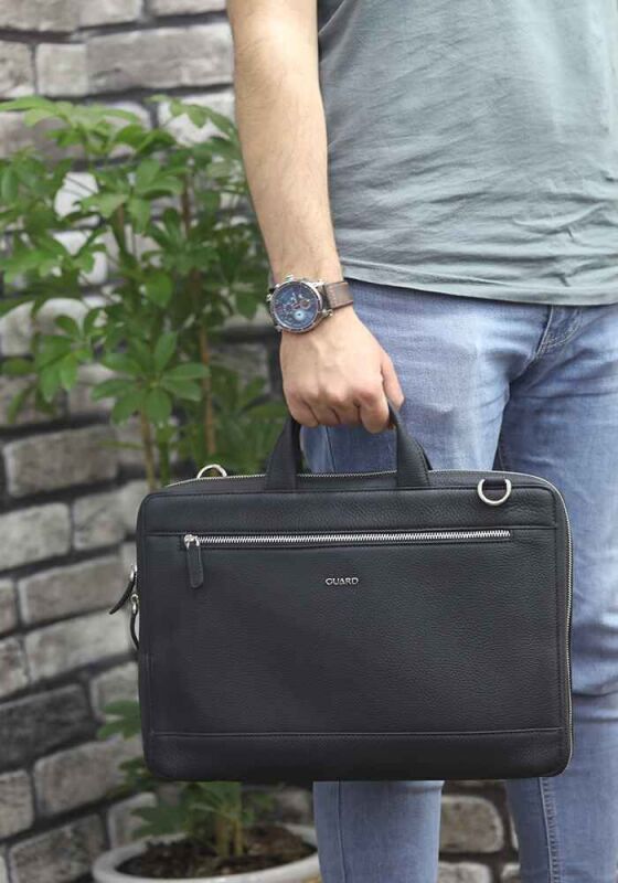 Guard Siyah Hakiki Deri Notebook Laptop ve Evrak Çantası - GRD2412WT1328 - 2
