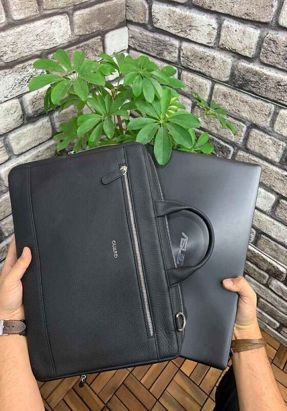 Guard Siyah Hakiki Deri Notebook Laptop ve Evrak Çantası - GRD2412WT1328 - 3