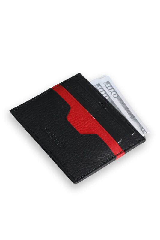 Guard Siyah - Kırmızı Çift Renk Hakiki Deri Kartlık - GRD2403XW22574 - 1